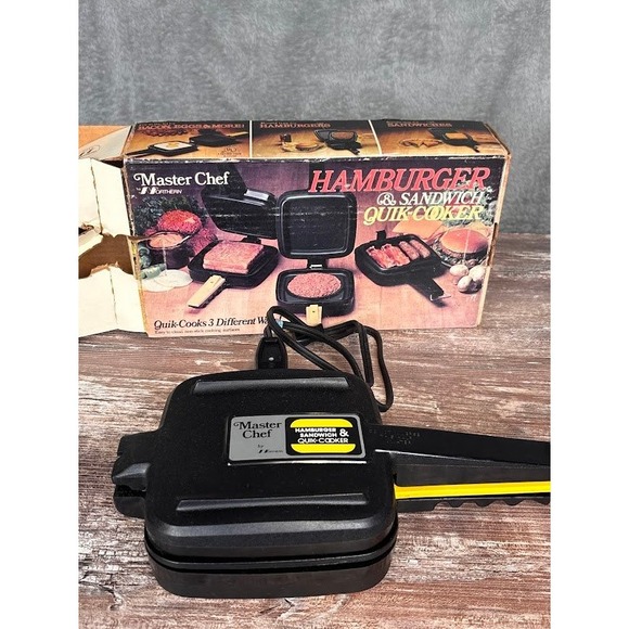 Master Chef Other - Master Chef Hamburger Sandwich Quik‎ Cooker Electric Griddle Model 3041